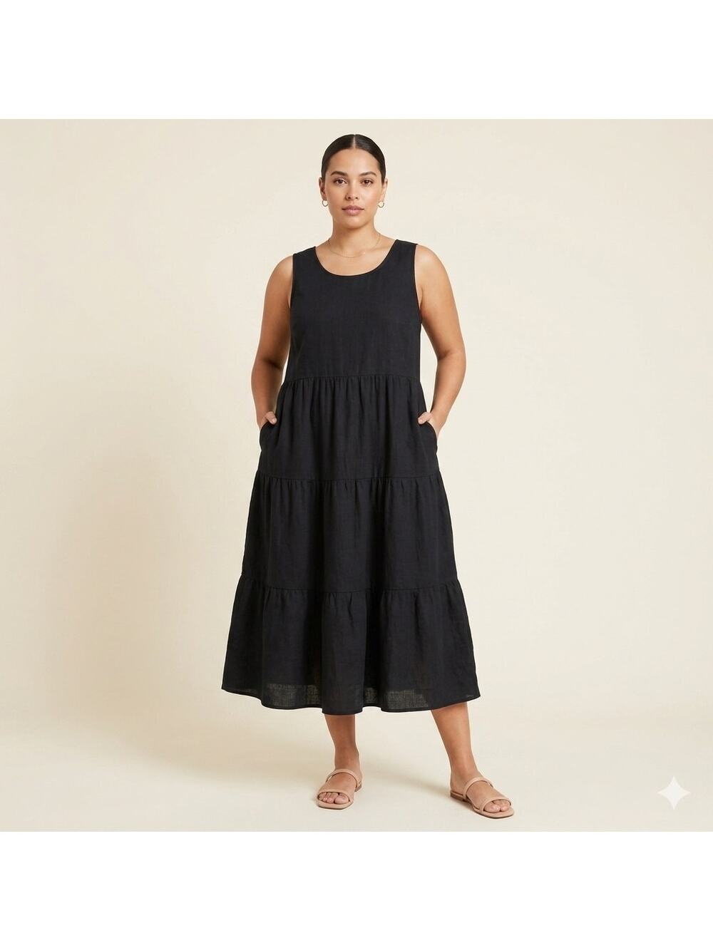 017-A New Day Cotton Boho Dress size L / PTP 21"
